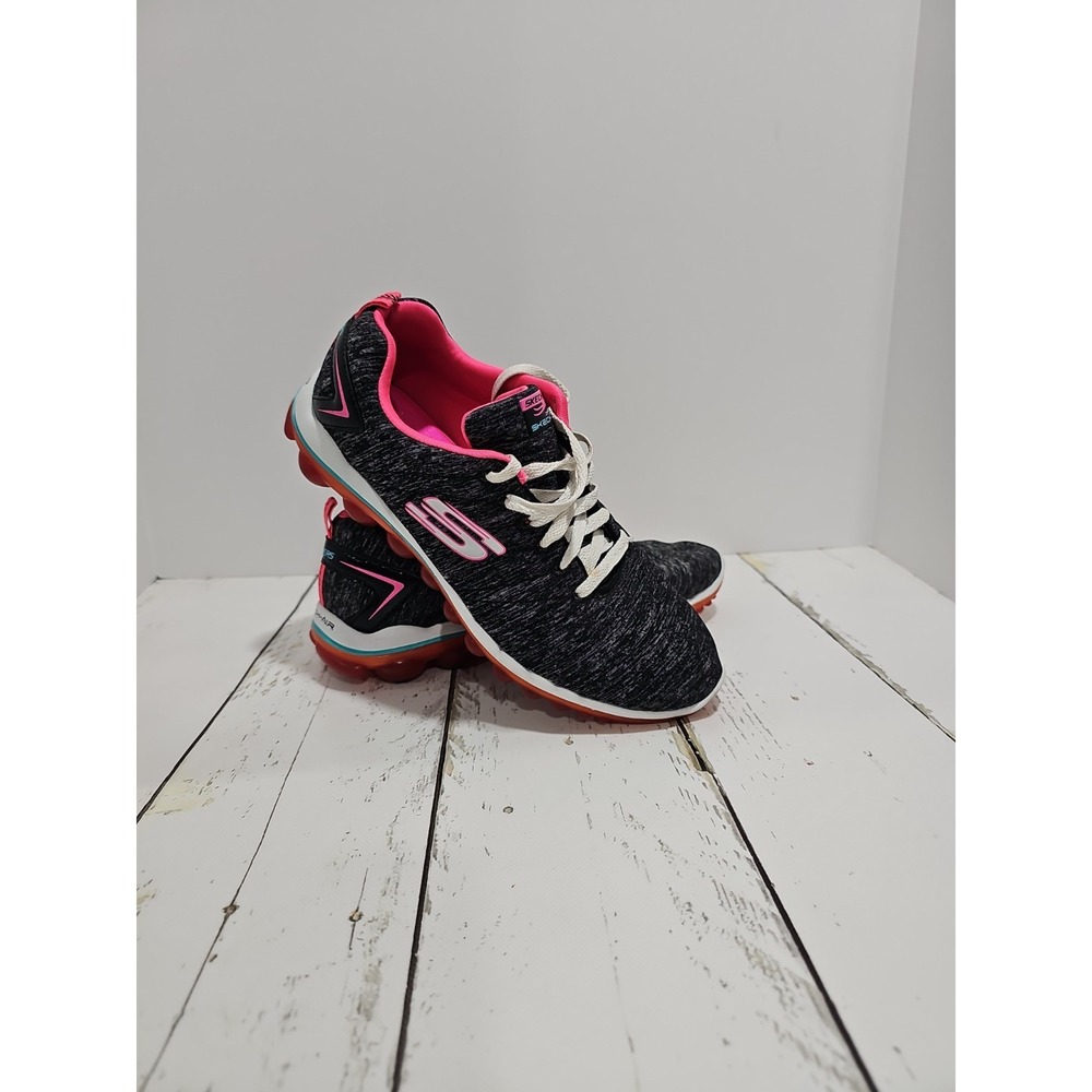 Skechers Skech Air Womens Running Shoe Size 8.5 12109 Black Pink